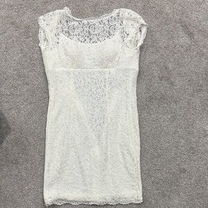 David's Bridal Ivory Lace Wedding Dress